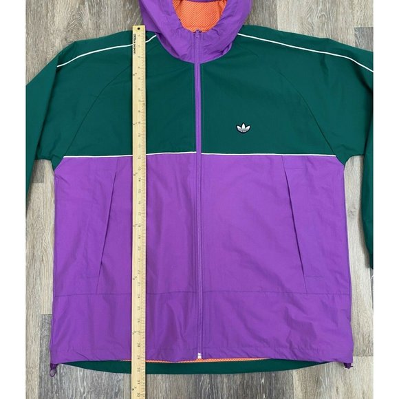 Adidas Originals Samstag Shell Jacket GREEN PURPLE Men's size Large EC9319 - Picture 7 of 12